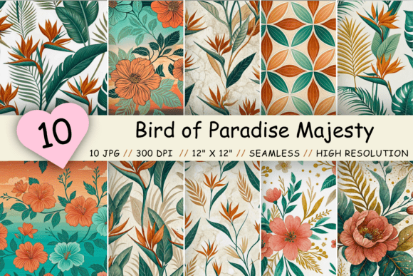 Bird of Paradise Majesty Seamless: A Vibrant Design Tool