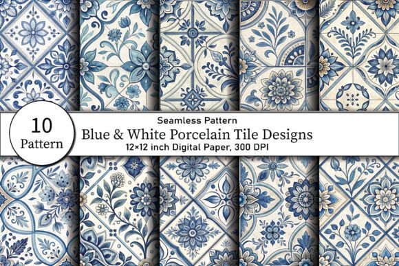 Blue White Porcelain Tile Designs: A Timeless Element in Modern Creative Workflows