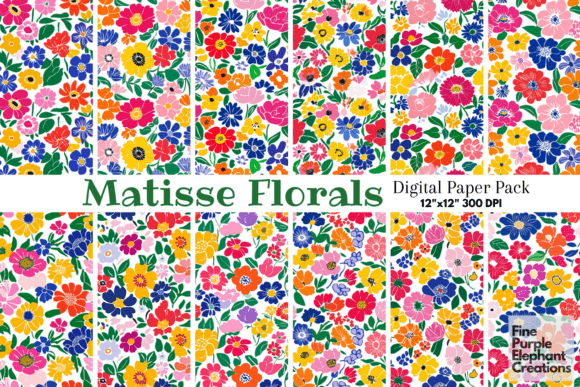 Bright Bold Matisse Florals Abstract: A Creative Powerhouse for Modern Designers