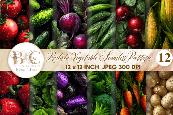 Bring Nature to Your Designs with 3D Realistic Vegetable Seamless Paper