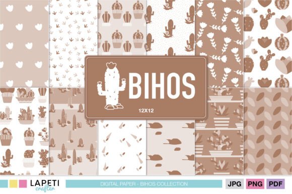 Cactus Terracotta Digital Paper Pack: A Creative Tool for Plant Lovers and Eco-Style Enthusiasts