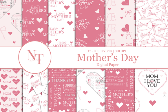Celebrate Moms in Style with Mother’s Day Digital Paper: A Creative Trend for Modern Appreciation