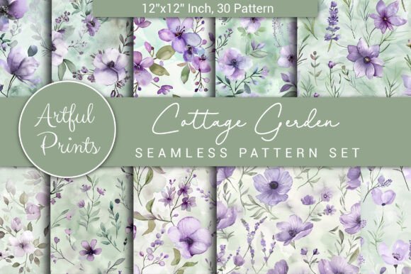 Cottage Garden Seamless Pattern: A Nostalgic Design Delight