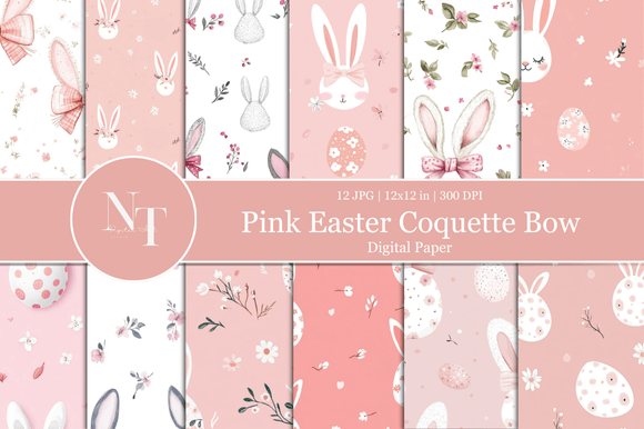 How to Use Easter Coquette Bow Digital Paper in Your Creative Projects