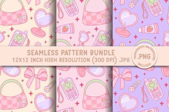 Just a Girl Seamless Pattern Set β A Versatile Design Resource for Creative Projects