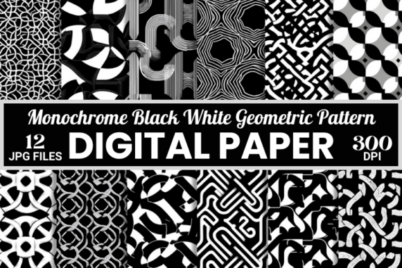 Monochrome Black White Geometric Pattern for 2025 Design Needs