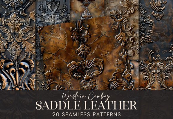Old Western Cowboy Saddle Leather Damask: A Timeless Design for Modern Creations