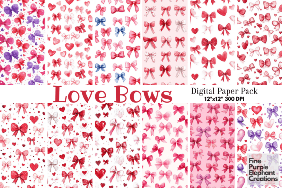 Watercolor Valentine Coquette Bows Pink: A Creative Tool for Digital and Print Projects